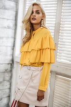 Elegant Ruffles Long Sleeve Blouse Top