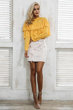 Elegant Ruffles Long Sleeve Blouse Top